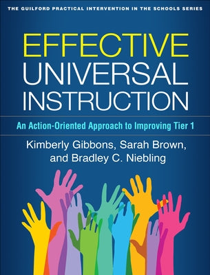 Paperback book titled "Effective Universal Instruction" by Guilford Publications, featuring a cover with colorful educational graphics.