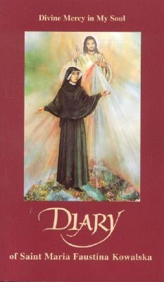 Paperback diary of Saint Maria Faustina Kowalska titled Divine Mercy in My Soul, featuring religious text and Marian Press branding.