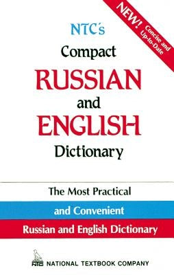 Paperback Ntc's Compact Russian and English Dictionary by McGraw-Hill Companies, showing the book's front cover with title and publisher details.