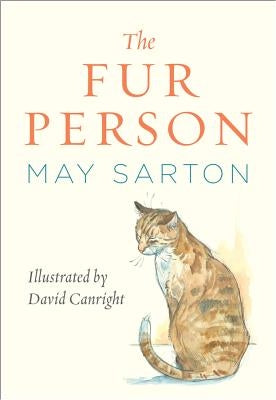Cover of "The Fur Person" by W. W. Norton & Company, featuring an illustration of a person with a fur coat and a playful cat.