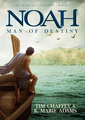 Paperback book titled Noah: Man of Destiny from The Remnant Trilogy by Master Books, featuring cover art of the biblical figure Noah.