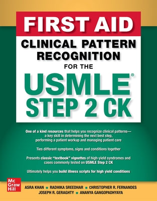 First Aid Clinical Pattern Recognition for the USMLE Step 2 Ck Paperback McGraw Hill / Medical