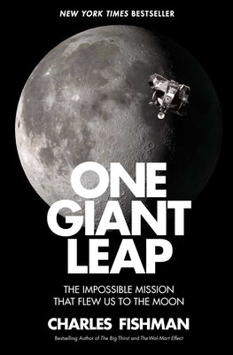 Cover of "One Giant Leap: The Impossible Mission That Flew Us to the Moon" book by Simon & Schuster featuring lunar exploration imagery