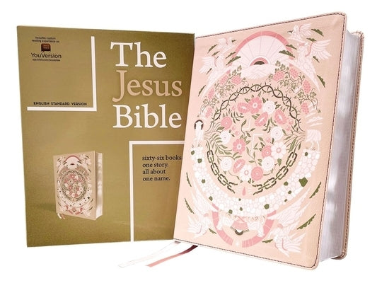 The Jesus Bible Artist Edition, Esv, Leathersoft, Peach Floral by Passion Publishing