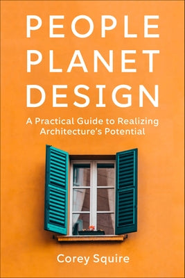 Paperback book titled "People, Planet, Design" by Island Press, featuring a cover with architectural illustrations.