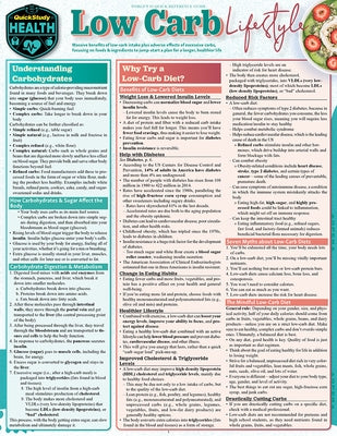 Low Carb Lifestyle: A Quickstudy Laminated Reference by Martindale, Lorraine