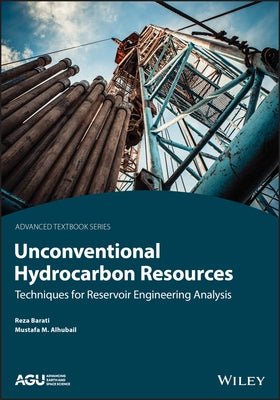 Paperback book titled "Unconventional Hydrocarbon Resources" by American Geophysical Union, focusing on reservoir engineering analysis techniques.