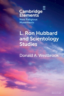 Paperback book titled "L. Ron Hubbard and Scientology Studies" published by Cambridge University Press, with a plain cover featuring text.