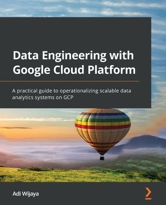 Paperback book titled "Data Engineering with Google Cloud Platform" by Packt Publishing, featuring the cover with cloud and data graphics.