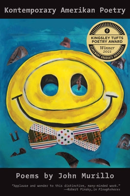 Paperback of "Kontemporary Amerikan Poetry" by Four Way Books, featuring the book's cover with colorful abstract art.