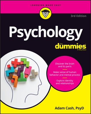 Book cover image of "Psychology for Dummies" by For Dummies, featuring colorful text and a playful design.