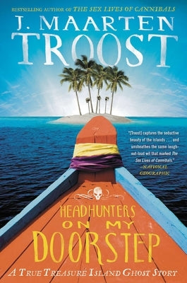 Paperback of Headhunters on My Doorstep ghost story by Penguin Publishing Group, featuring a mysterious book cover with eerie imagery.