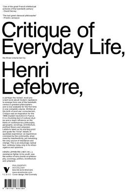 Critique of Everyday Life: The Three-Volume Text by Lefebvre, Henri