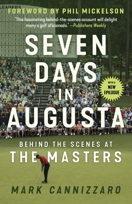 Paperback book titled "Seven Days in Augusta: Behind the Scenes at the Masters" by Triumph Books, displaying its cover.