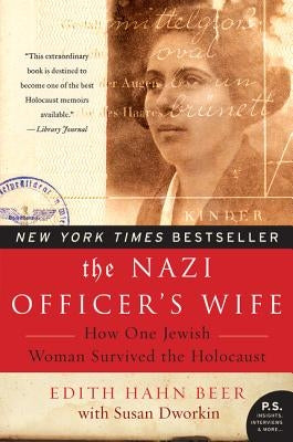 Cover of "The Nazi Officer's Wife" book showing a woman in period clothing with a somber background.