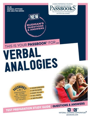 Verbal Analogies (Cs-46): Passbooks Study Guide Volume 46 by National Learning Corporation