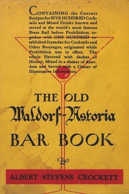The Old Waldorf-Astoria Bar Book Paperback Must Have Books
