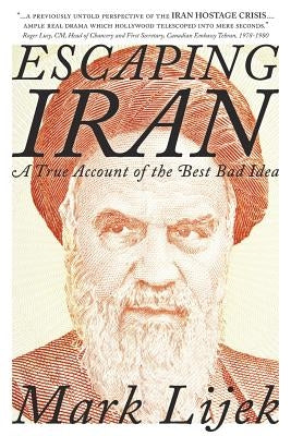 Paperback book titled "Escaping Iran" by Mark Lijek, showing the cover with title and author's name.