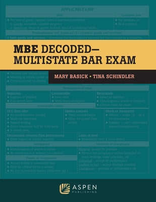 MBE Decoded: Multistate Bar Exam by Basick, Mary