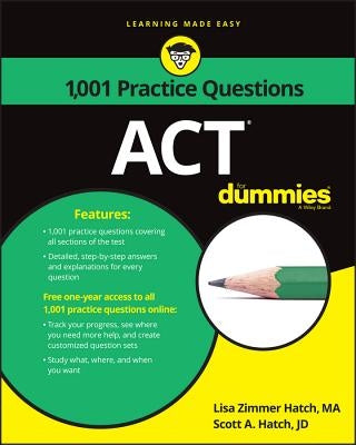 1,001 ACT Practice Problems for Dummies by Hatch, Lisa Zimmer