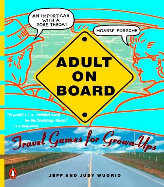 Paperback travel games book for adults titled "On Board," published by Penguin Books, featuring playful game illustrations.