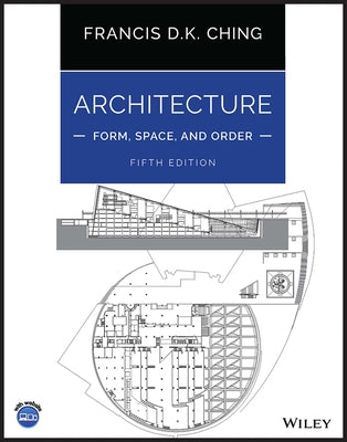 Paperback copy of "Architecture: Form, Space, and Order" by Wiley, showing the book cover with architectural design illustrations.