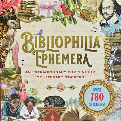Bibliophilia Ephemera Sticker Book Paperback Peter Pauper Press