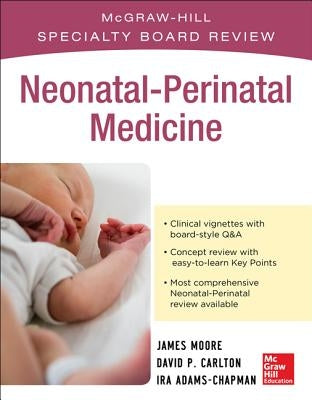McGraw-Hill Specialty Board Review Neonatal-Perinatal Medicine paperback book with colorful cover and medical illustrations