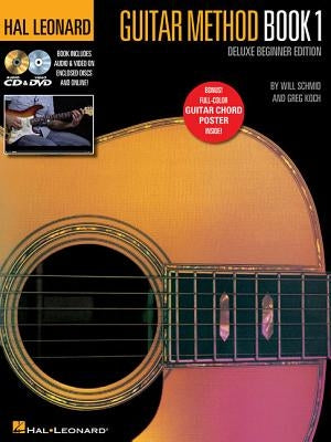 Hal Leonard Guitar Method - Book 1, Deluxe Beginner Edition: Includes Audio & Video on Discs and Online Plus Guitar Chord Poster by Schmid, Will