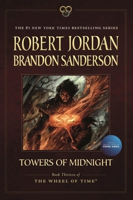 Paperback copy of Towers of Midnight, Book Thirteen of the Wheel of Time series, published by Tor Books.