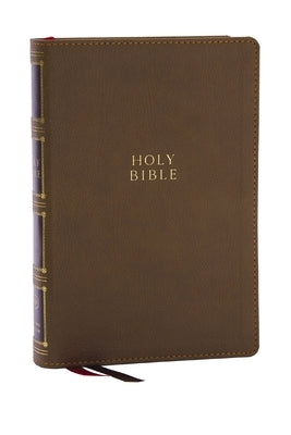 KJV Holy Bible: Compact Bible with 43,000 Center-Column Cross References, Brown Leathersoft W/ Thumb Indexing (Red Letter, Comfort Print, King James V by Thomas Nelson