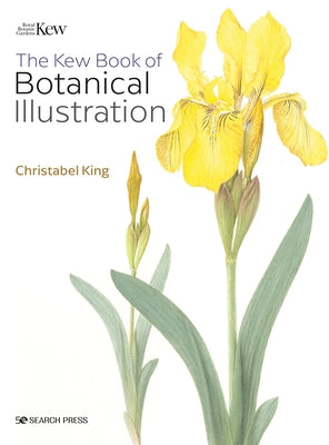 Paperback copy of the Kew Book of Botanical Illustration by Search Press featuring detailed botanical artwork on the cover.