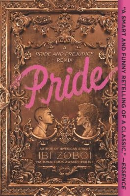Paperback of Pride: A Pride & Prejudice Remix by Balzer & Bray/Harperteen, showing the book cover with colorful artwork and title.