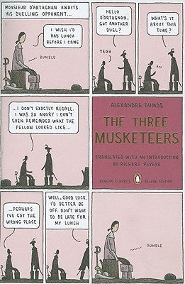 Paperback edition of The Three Musketeers by Penguin Classics, featuring the book cover with classic artwork and title.
