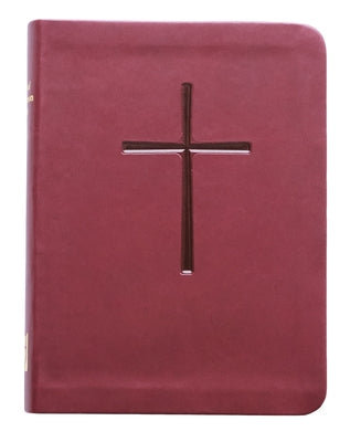 Imitation leather copy of The Book of Common Prayer with gold embossed title, showing a closed religious prayer book by Church Publishing.