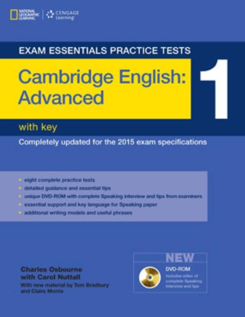 Exam Essentials Practice Tests: Cambridge English Advanced 1 with DVD-ROM by Bradbury, Tom
