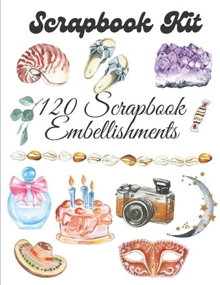 Scrapbook Kit - 120 Scrapbook Embellishments: Ephera Elements for Decoupage, Notebooks, Journaling or Scrapbooks. Watercolor Elements by P, Olivia