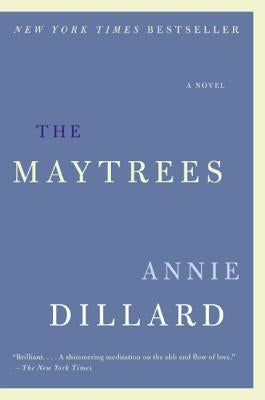 Cover image of "The Maytrees" novel by Harper Perennial, featuring a scenic illustration on the book's cover.