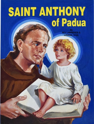 Image of Saint Anthony of Padua, the beloved Catholic saint, depicted on the cover of a Catholic Book Publishing religious book.