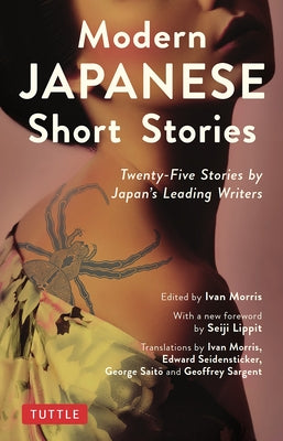 Cover image of "Modern Japanese Short Stories" by Tuttle Publishing, featuring artwork of traditional Japanese scenes and book title.