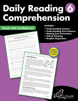 Daily Reading Comprehension Grade 6 Paperback Chalkboard Publishing
