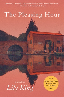 Paperback of "The Pleasing Hour" by Grove Press, showing the book cover with title and author text.