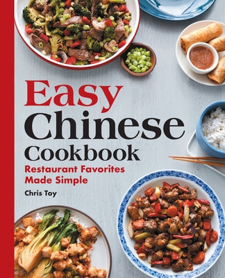 Paperback of Easy Chinese Cookbook by Rockridge Press showing vibrant cover with Chinese dishes and recipe images.