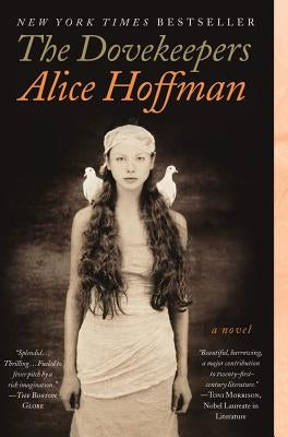 Paperback of The Dovekeepers novel by Scribner Book Company featuring a cover image with historical artwork and bold title text.