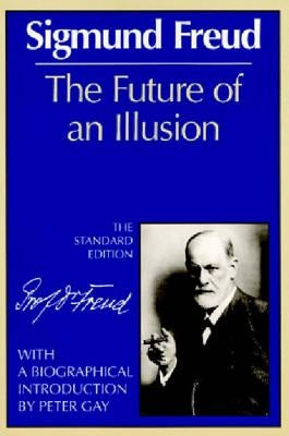 Cover of "The Future of an Illusion" book by W. W. Norton & Company, featuring abstract artwork and typography.