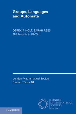 Paperback of "Groups, Languages and Automata" by Cambridge University Press showing the book cover with title and author details.