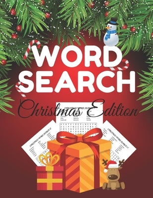 Word Search Christmas Edition: Puzzle For Adults and Kids Gift Present Activity Book Winter Blank Countdown Hidden Snowman Paperback Independently Published