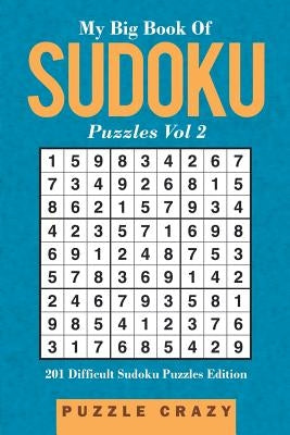 My Big Book Of Soduku Puzzles Vol 2: 201 Difficult Sudoku Puzzles Edition by Puzzle Crazy