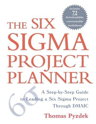 Paperback Six Sigma Project Planner by McGraw-Hill Companies, featuring step-by-step DMAIC project guide on the cover.