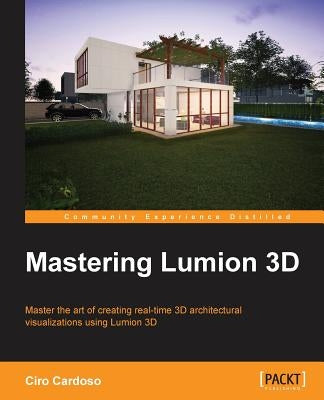 Paperback book titled "Mastering Lumion 3D" by Packt Publishing, featuring a cover with Lumion 3D software imagery.